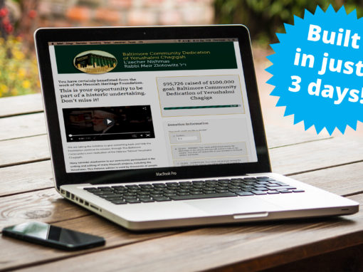 Artscroll/Mesorah Heritage Foundation – Crowdfunding Page